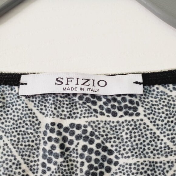 Sfizio Italy Y2K Artsy Silk Banded Abstract Midi Dress S - Picture 4 of 6